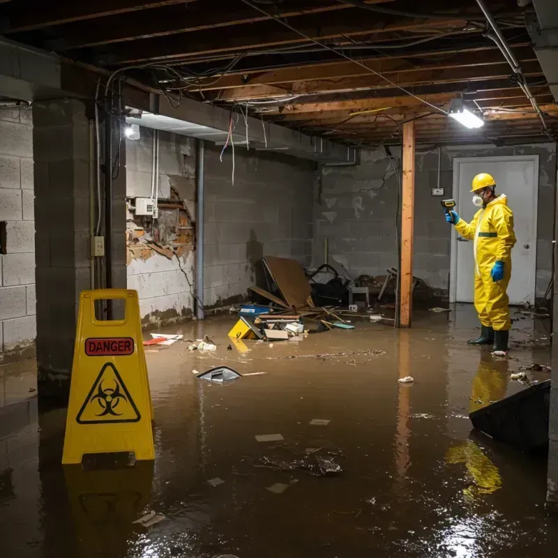 Flooded Basement Electrical Hazard in Geneva County, AL Property